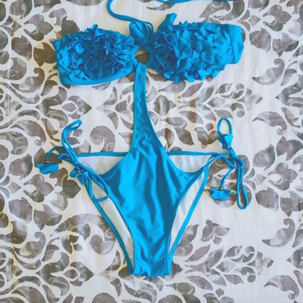 Swimbay Cherry One Piece Cutout Monokini Bathing Suit NWT